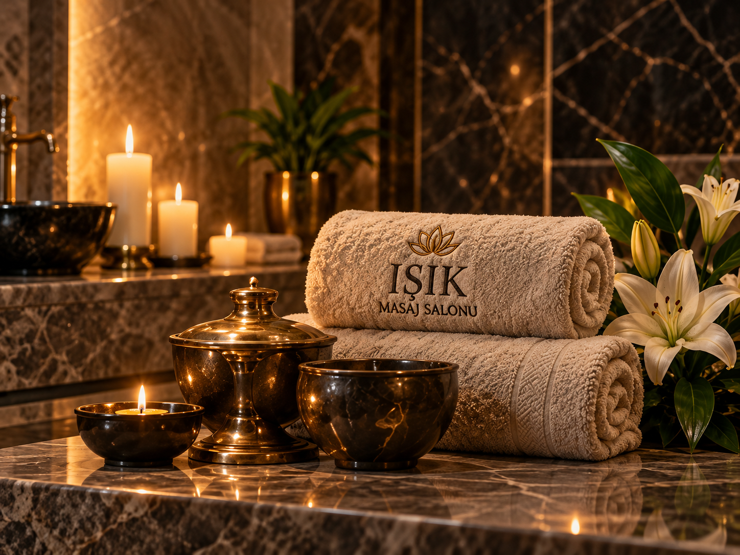 Spa havluları ve köpük ritüeli